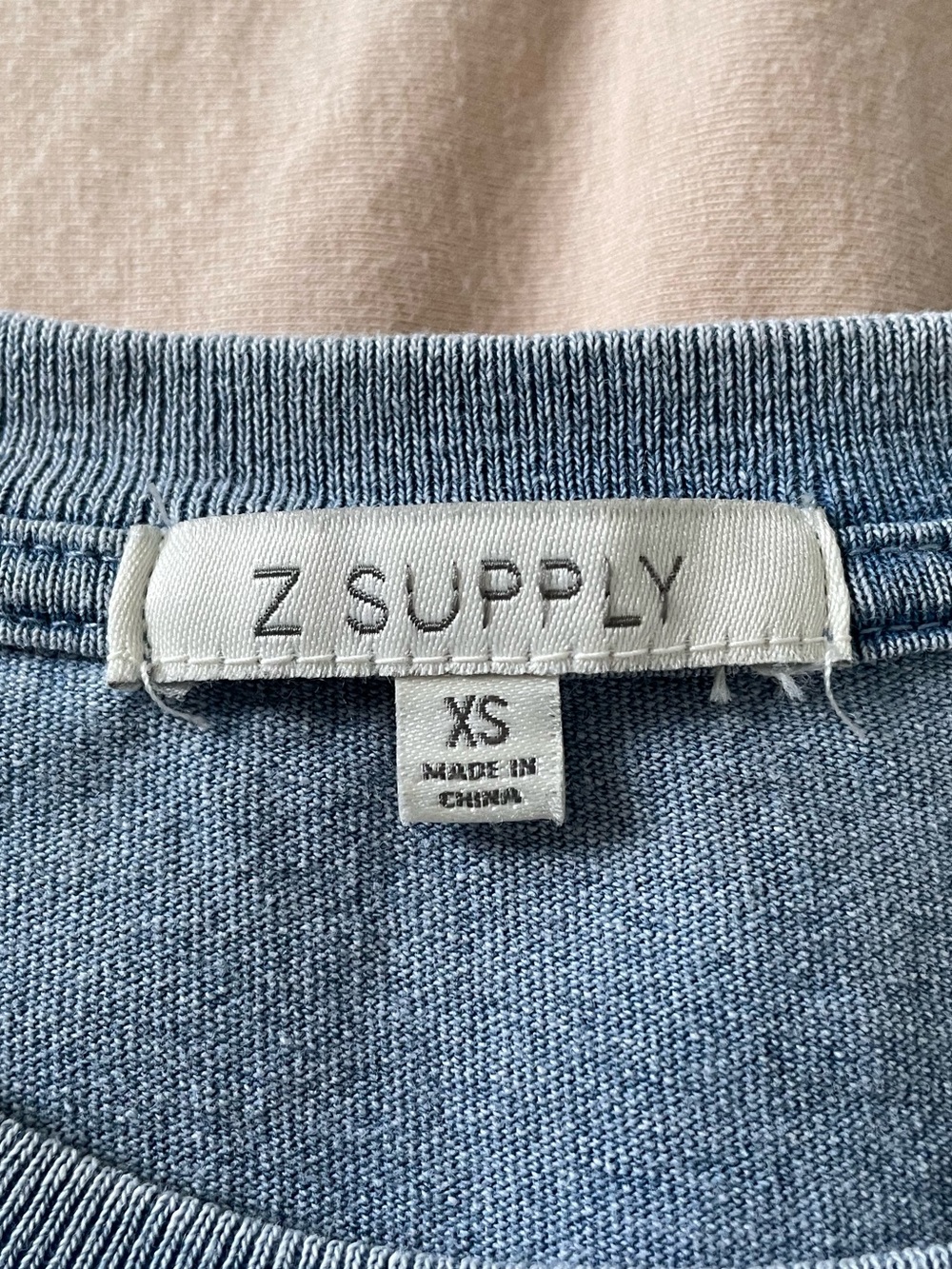 Z Supply Washed Blue Cropped Tank Top - Picture 2 of 4